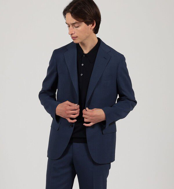 TOMORROWLAND MENS「Super120'sウールポリエステル シングルブレステッド2Bジャケット」|テーラードジャケット|