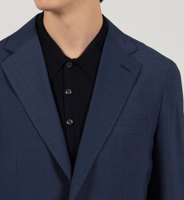TOMORROWLAND MENS「Super120'sウールポリエステル シングルブレステッド2Bジャケット」|テーラードジャケット|