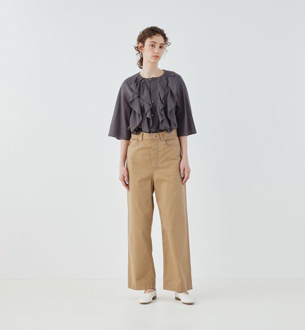 GALERIE VIE「ノンマーセライズドコットン 5ポケットパンツ」|チノ|