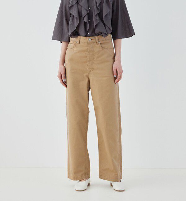 GALERIE VIE「ノンマーセライズドコットン 5ポケットパンツ」|チノ|