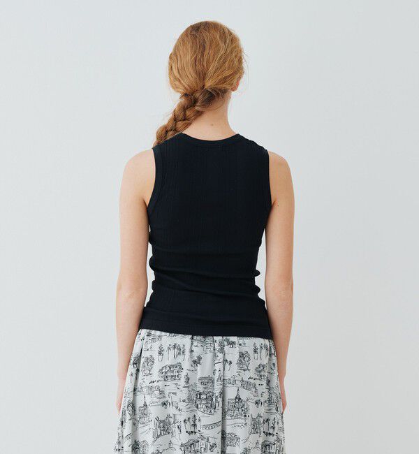 GALERIE VIE「コットンランダムリブ ノースリーブプルオーバー」|タンクトップ|