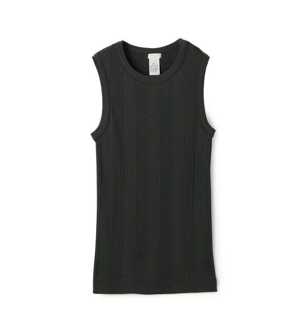 GALERIE VIE「コットンランダムリブ ノースリーブプルオーバー」|タンクトップ|57 カーキ