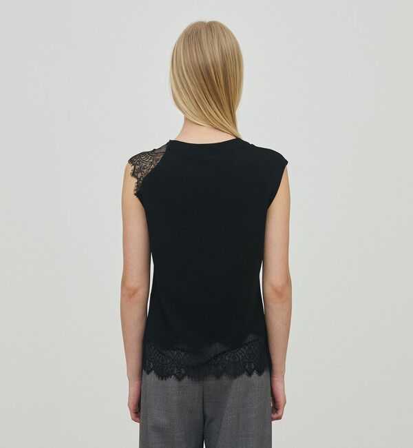 DES PRES「レースコンビニット ドレーププルオーバー」|ニット・セーター|