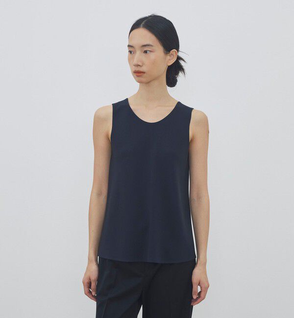 DES PRES「ライトダブルクロス ノースリーブトップス」|シャツ・ブラウス|