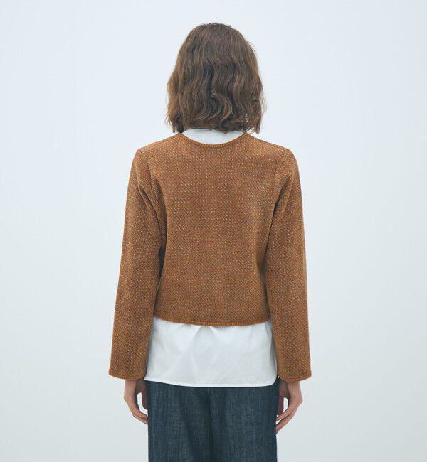 MACPHEE「シェニールジャカード ジップアップカーディガン」|カーディガン|