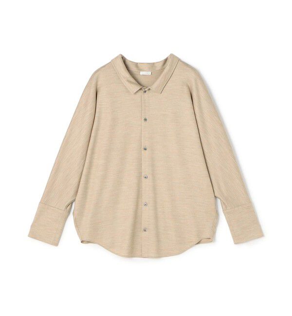 GALERIE VIE「ウォッシャブルウールジャージー ドルマンスリーブシャツ」|シャツ・ブラウス|43 ベージュ