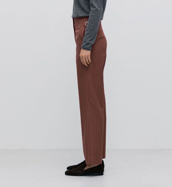 BACCA「ストライプギャバ ハイウエストストレートパンツ」|その他|