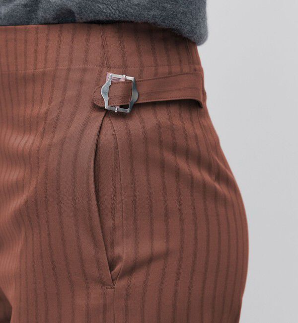 BACCA「ストライプギャバ ハイウエストストレートパンツ」|その他|