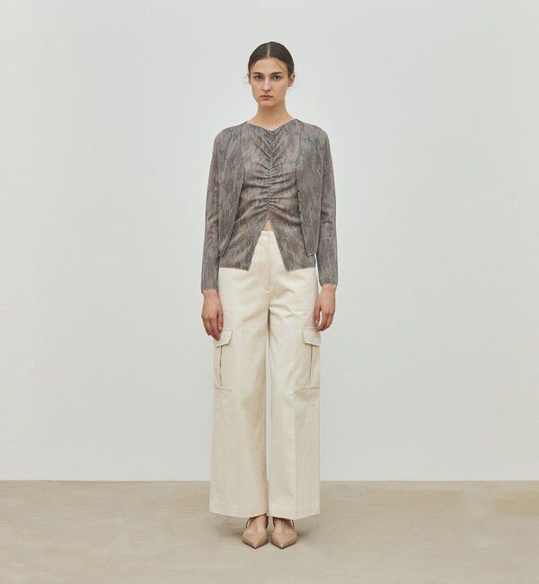 DES PRES「ソフトラメジャカード Vネックカーディガン」|カーディガン|