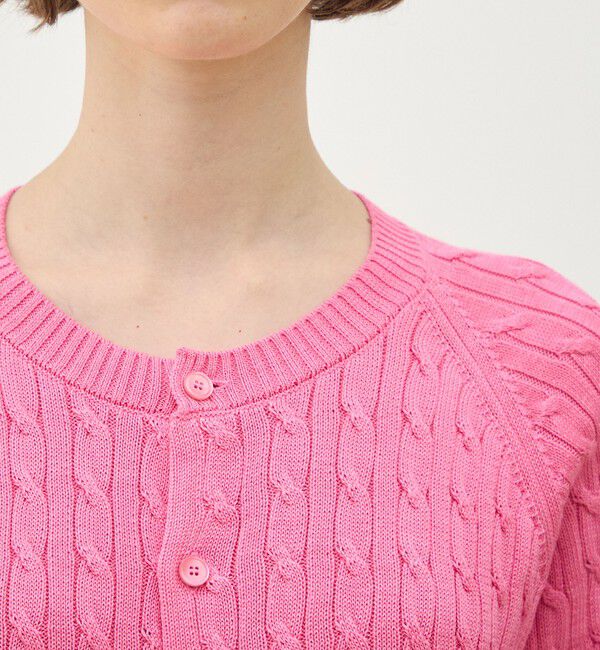 MACPHEE「ギザケーブル クルーネックカーディガン」|カーディガン|