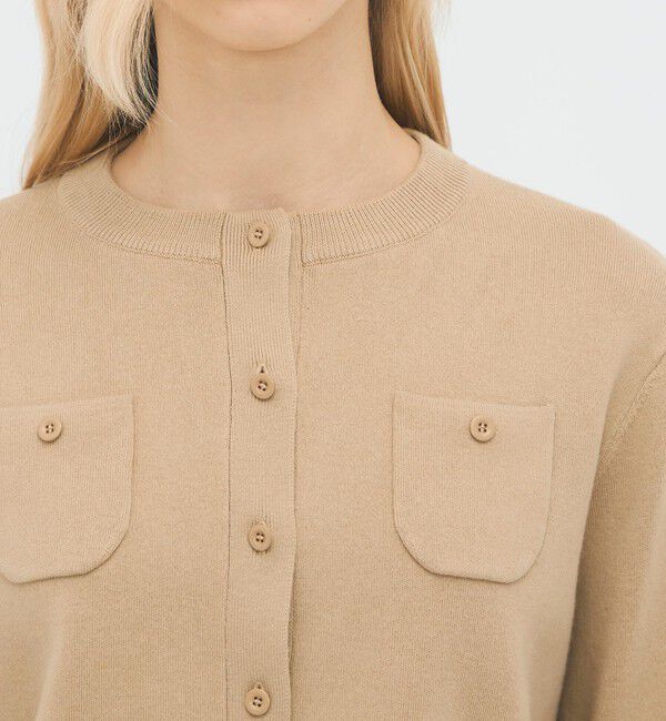 CABaN「コットンカシミヤ クルーネックカーディガン」|カーディガン|