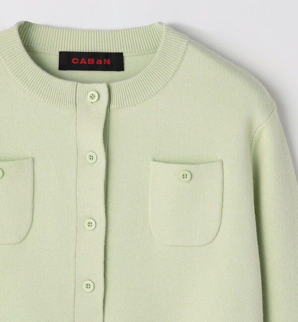 CABaN「コットンカシミヤ クルーネックカーディガン」|カーディガン|