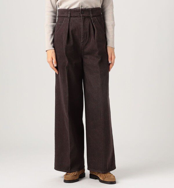 MACPHEE「ハードツイストデニム ワイドストレートパンツ」|デニム|