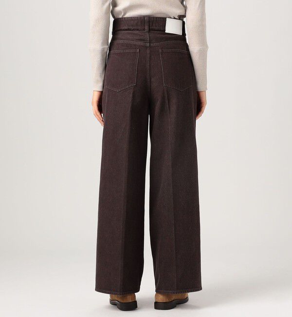 MACPHEE「ハードツイストデニム ワイドストレートパンツ」|デニム|