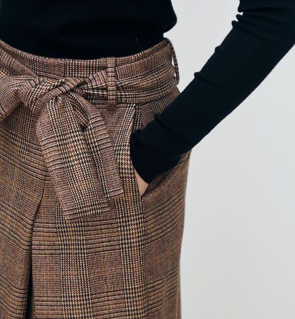 TOMORROWLAND collection「シックバーガンディー アシンメトリータックスカート」|タイト|