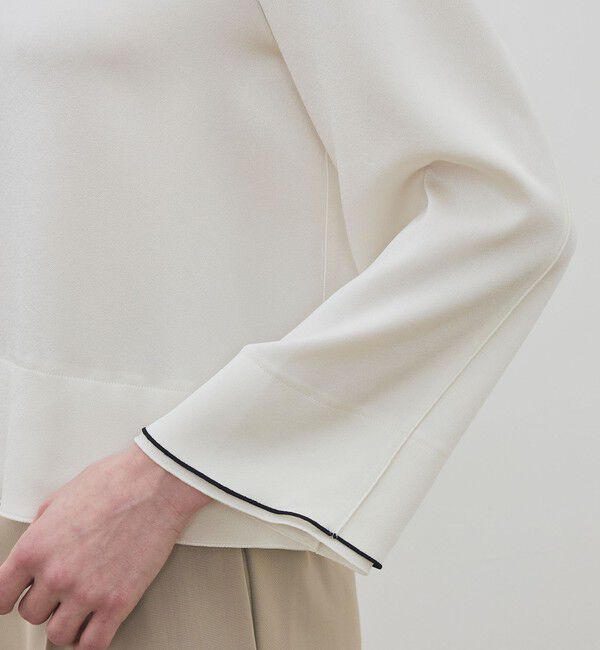 DES PRES「サテンジョーゼット クルーネックプルオーバー」|シャツ・ブラウス|