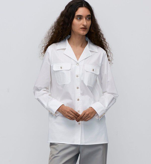 BACCA「コットンブロード オープンカラーシャツ」|シャツ・ブラウス|