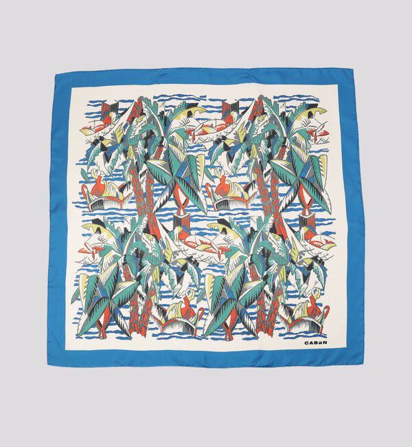 CABaN「Beach シルクプリントスカーフ」|バンダナ・スカーフ|