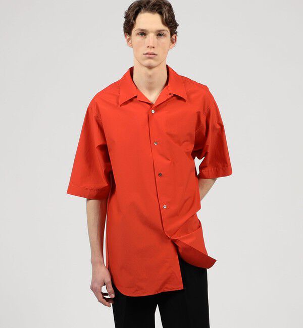 TOMORROWLAND MENS「120/2コットン オープンカラーハーフスリーブ ロングシャツ」|シャツ・ブラウス|