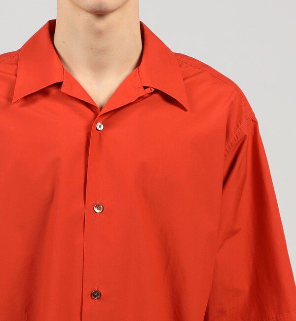 TOMORROWLAND MENS「120/2コットン オープンカラーハーフスリーブ ロングシャツ」|シャツ・ブラウス|