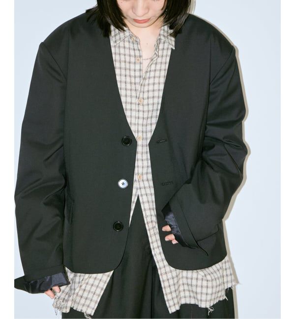  「SHORT NO COLLAR ジャケット」|その他|