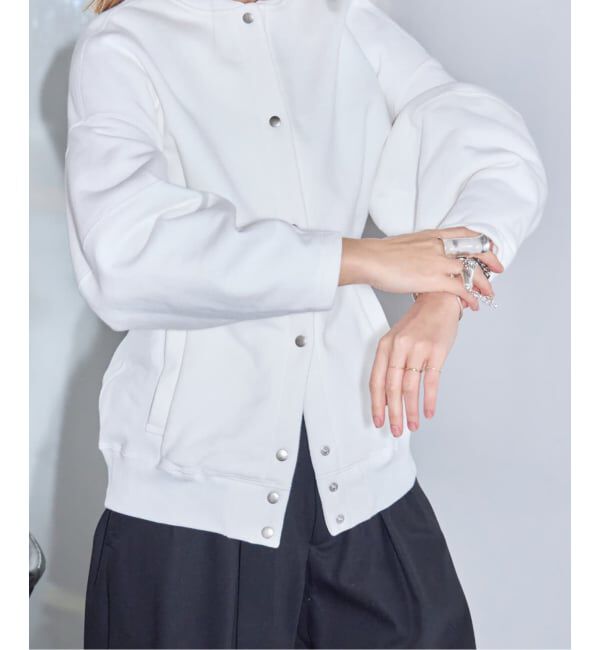  「SEEALL 別注 ERGONOMIC SNAP CARDIGAN [WHITE]：スウェット」|スウェット・ジャージ|