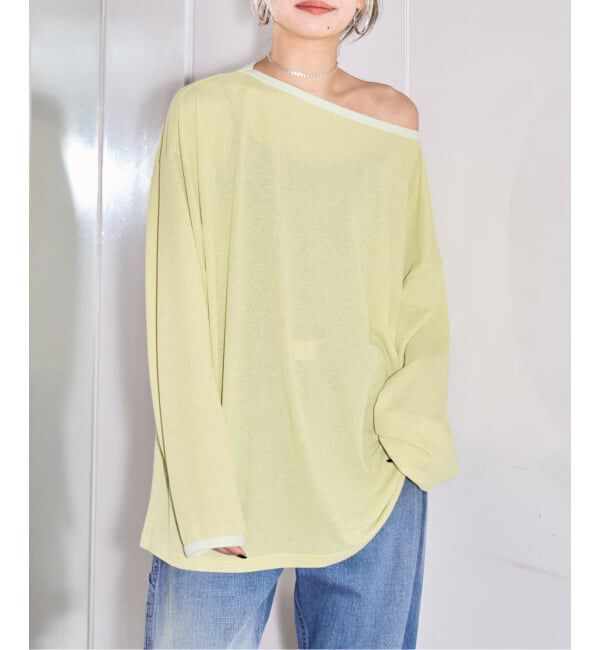  「WAFFLE LONG SLEEVE TEE：Tシャツ」|Tシャツ・カットソー|グリーン