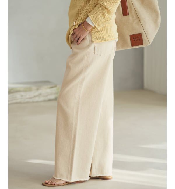 Plage「Ecru cotton パンツ」|デニム|