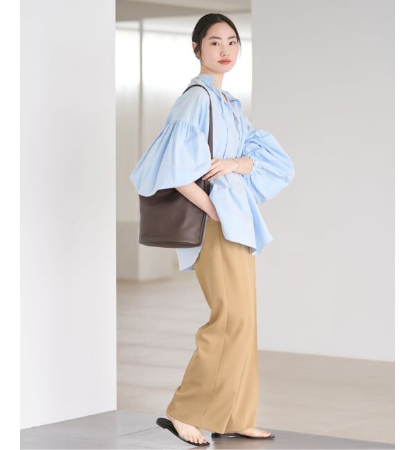 Plage「《一部店舗・WEB限定追加》オックスボリュームブラウス」|シャツ・ブラウス|