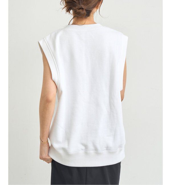 IENA「LOOPWHEELER for LOWERCASE 別注 ライトツリウラケ Vネックベスト」|ベスト・ジレ|