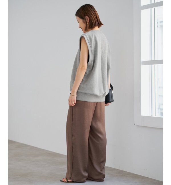 IENA「LOOPWHEELER for LOWERCASE 別注 ライトツリウラケ Vネックベスト」|ベスト・ジレ|