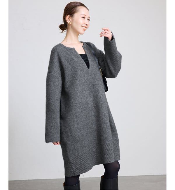 SLOBE IENA「《追加》ウォッシャブルファーリーミニワンピース」|ワンピース|