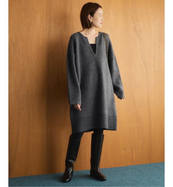 SLOBE IENA「《追加》ウォッシャブルファーリーミニワンピース」|ワンピース|