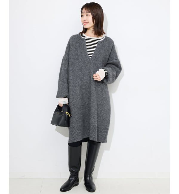 SLOBE IENA「《追加》ウォッシャブルファーリーミニワンピース」|ワンピース|