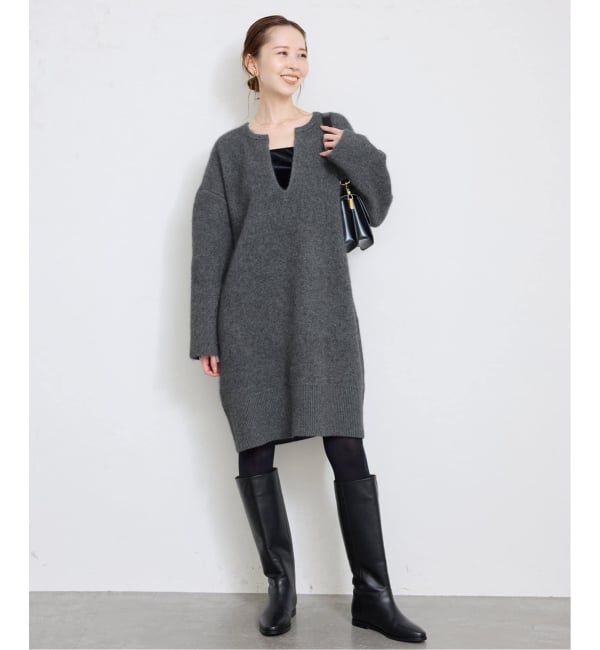 SLOBE IENA「《追加》ウォッシャブルファーリーミニワンピース」|ワンピース|