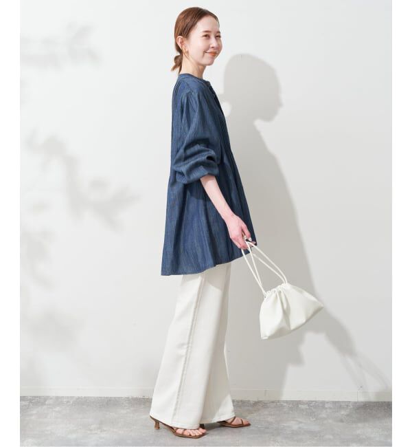 SLOBE IENA「LEDENIM ボサム ペプラムデニムブラウス」|シャツ・ブラウス|