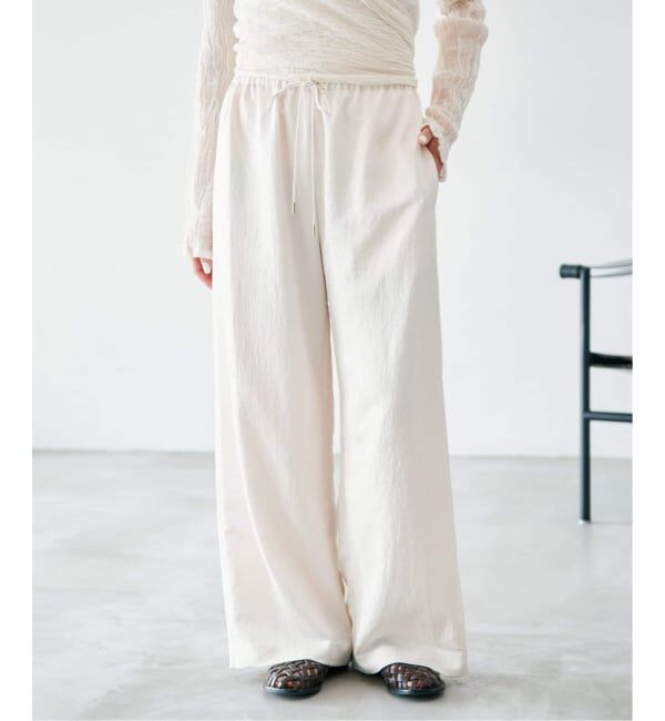 IENA「《追加》アンティークサテン イージーパンツ」|その他|
