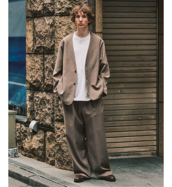 417 EDIFICE「【EVALET / エバレット】メッシュ ワイドパンツ "セットアップ着用可能"」|スラックス|