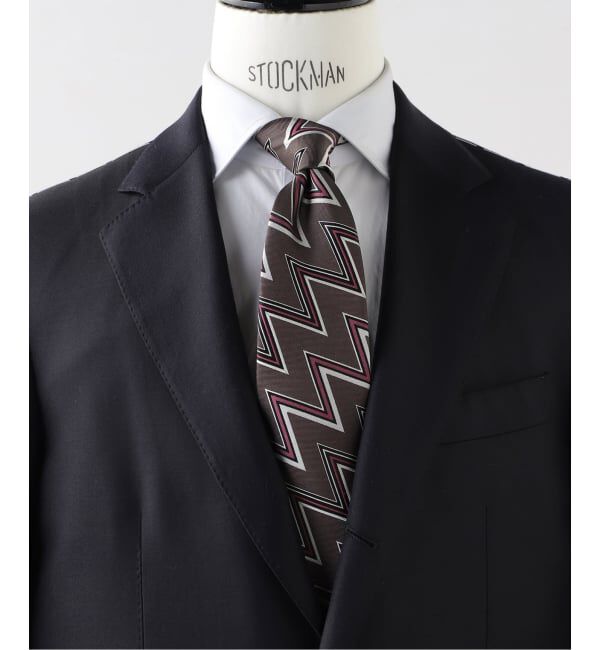 EDIFICE「Holliday & Brown(ホリデー & ブラウン) Jacquard Zig-Zag タイ」|ネクタイ・蝶ネクタイ|ブラウン B