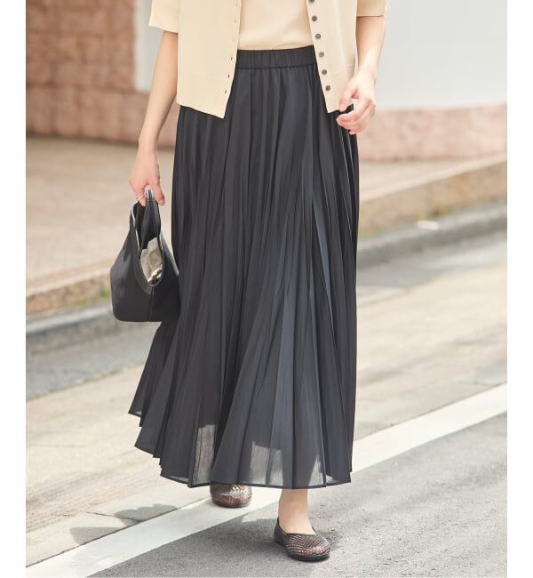 journal standard L'essage「《予約》ウォッシャブルスパンオーガンジープリーツスカート」|スカート|ブラック