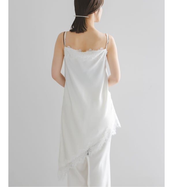 NOBLE「ルナサテンレースアシンメトリーキャミ」|キャミソール|