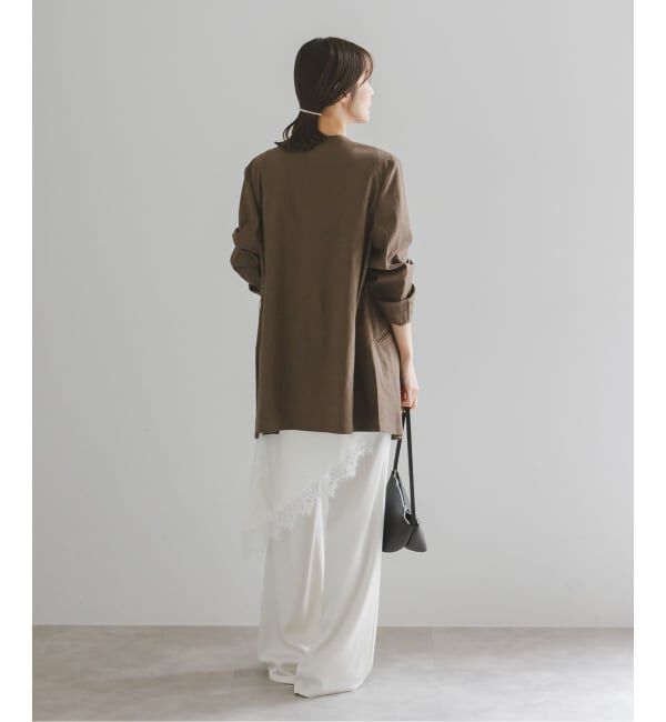 NOBLE「ルナサテンレースアシンメトリーキャミ」|キャミソール|