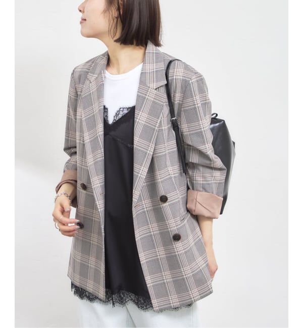 U by SPICK&SPAN「ダブルボタンジャケット」|テーラードジャケット|ブラウン