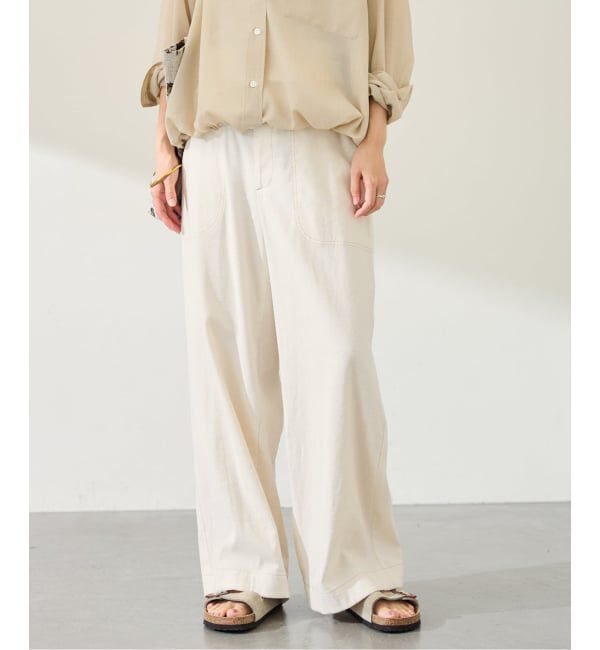 FRAMeWORK「ヴィンテージネップクロスパンツ」|スラックス|