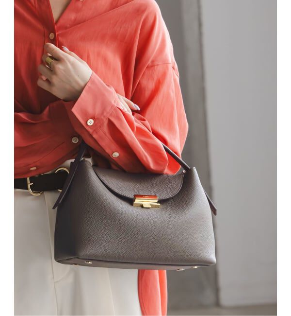 NOBLE「《WEB・一部店舗限定追加予約》PUNTI./プンティ MAGNOLIA-HAND」|ハンドバッグ|ブラウン