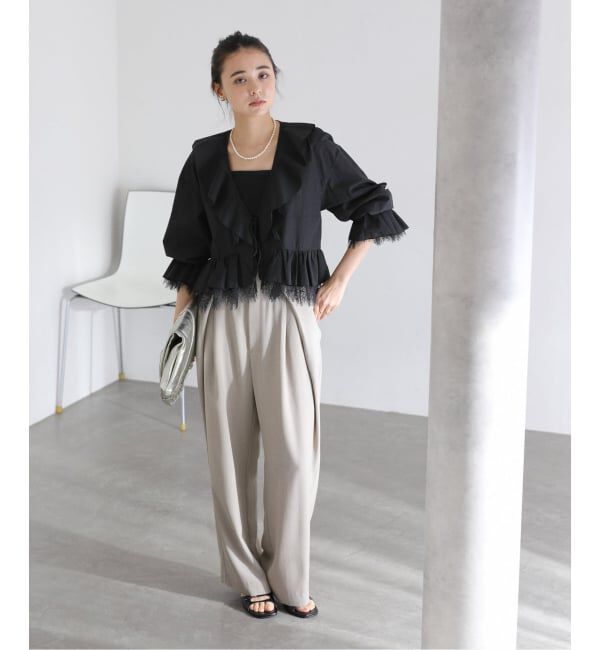  「【洗える】レースブラウス」|シャツ・ブラウス|