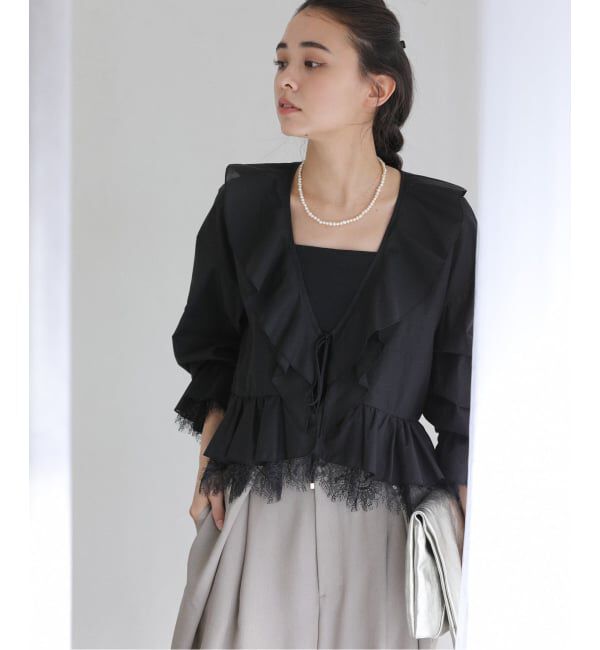  「【洗える】レースブラウス」|シャツ・ブラウス|