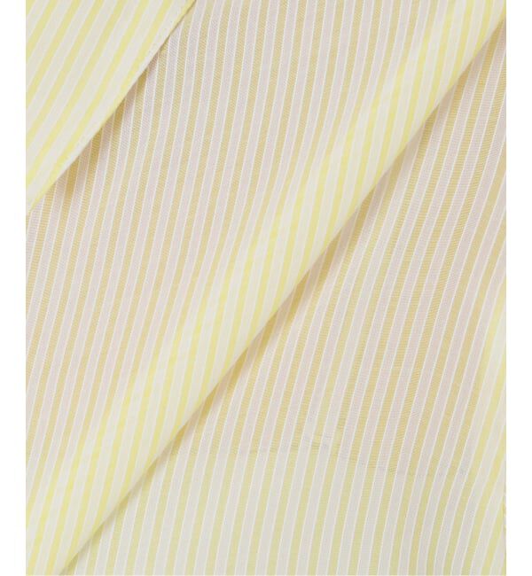  「【洗える】ストライプシアーギャザーシャツ」|シャツ・ブラウス|