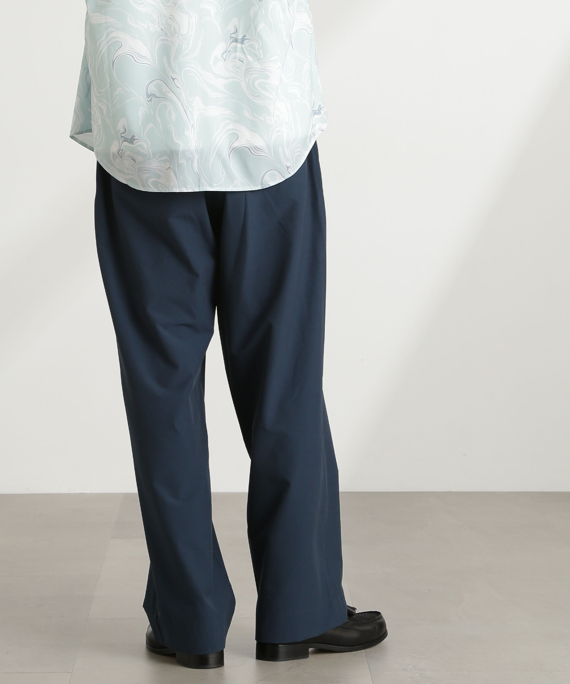 nano･universe「ストレッチワイドイージーパンツ(セットアップ可)」|チノ|