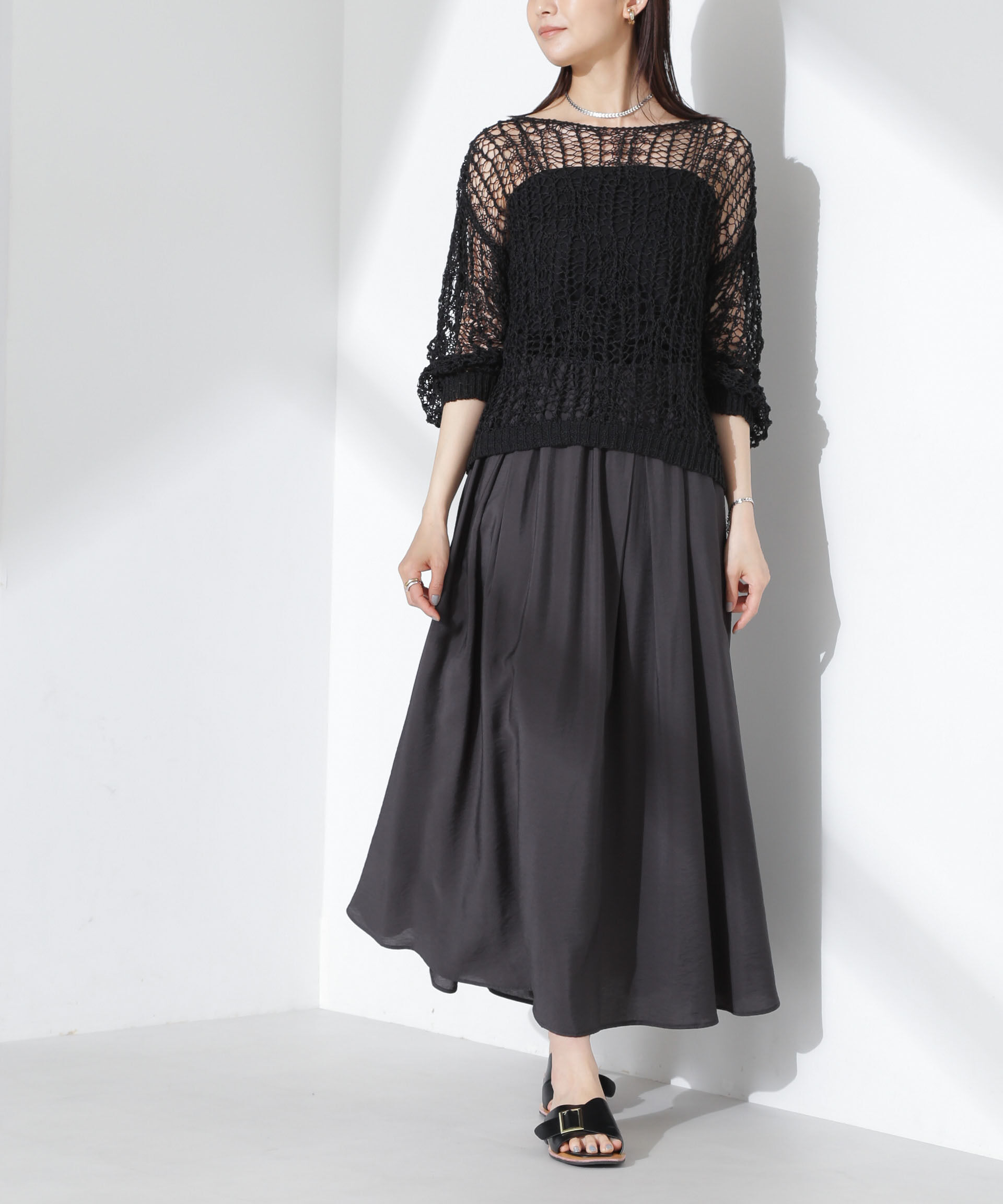 nano･universe「シアーボリュームスカート」|スカート|